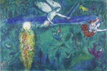 Adam and Eve Expelled from Paradise, 1961 - 1962, Oeuvres sur toile by Marc Chagall