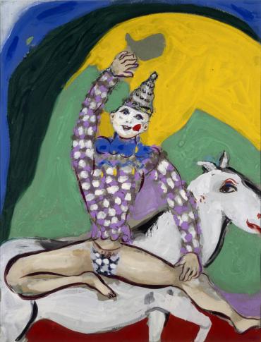 Cirque Vollard : Le Clown au cheval blanc, 1927, Œuvre sur papier de Marc Chagall
