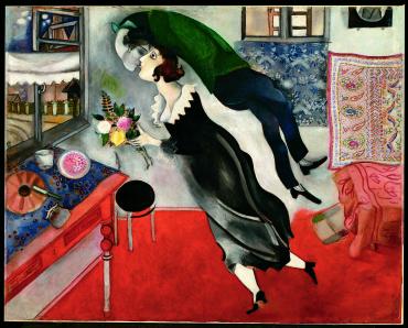 L'Anniversaire, 1915, Œuvre sur papier de Marc Chagall