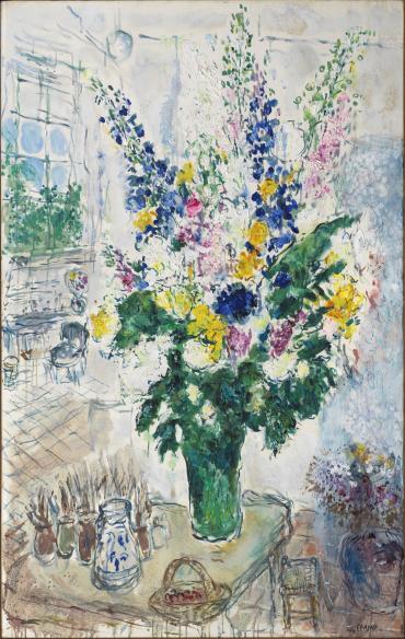The Studio in Saint-Paul, 1967, Oeuvres sur toile by Marc Chagall