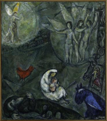 Le Songe de Jacob, 1956 - 1967, Œuvre sur toile de Marc Chagall
