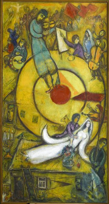 Triptyque : Libération, 1937 - 1952, Œuvre sur toile de Marc Chagall