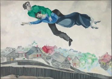 Over the City, Works on canvas by Marc Chagall (1917)