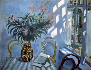 Interior With Flowers, Works on paper by Marc Chagall (1917)