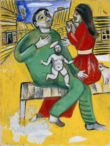 La Sainte Famille, 1912, Œuvre sur papier de Marc Chagall