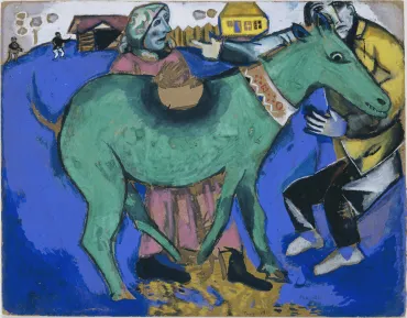 L'Âne vert ou La jument verte, 1911, Œuvre sur papier de Marc Chagall