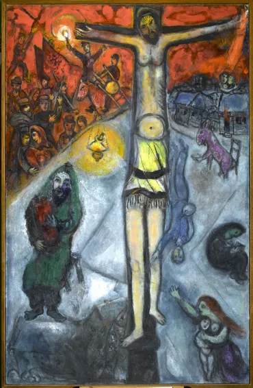 Triptych: Resurrection, 1937 - 1948, Works on canvas by Marc Chagall