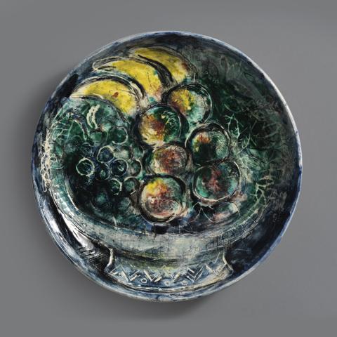 Still Life With Fruit, Ceramic by Marc Chagall (1951)