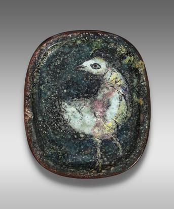 Coq dans la nuit, 1950, Céramique de Marc Chagall