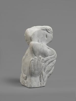Deux têtes à la main ou Deux têtes, une main, circa 1952 - 1953, Sculpture de Marc Chagall