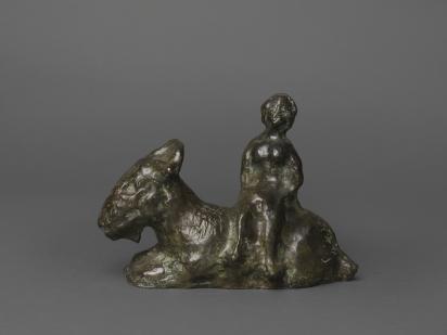 Young Woman on Goat, circa 1981 - 1982, Sculpture by Marc Chagall