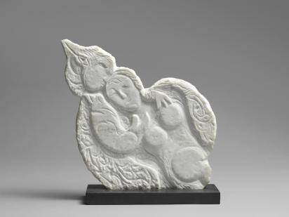 Couple With a Bird or Lovers on a Rooster or Lovers and Rooster, 1952, Sculpture by Marc Chagall