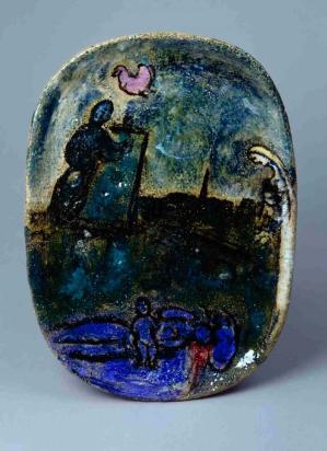 Le Peintre de Paris, 1953, Céramique de Marc Chagall
