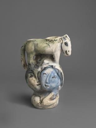 Les Amoureux et la Bête, 1957, Ceramic by Marc Chagall