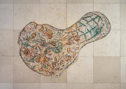 Pavement 6 pour le hall d'entrée de la Knesset, Jérusalem : Bouquet de fleurs, 1964 - 1966, Mosaïque de Marc Chagall