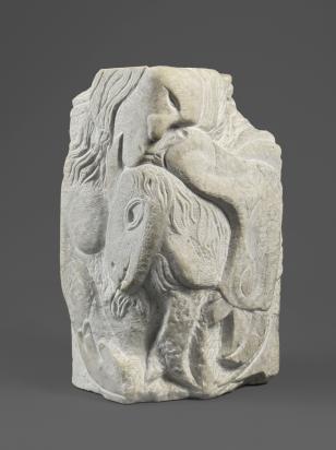 Column Sculpture or Peasant Woman With Cow or Woman and Animal, 1953, Sculpture by Marc Chagall