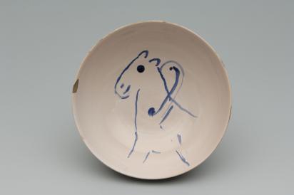 Service de mariage d’Ida Chagall : bol 1 : Cheval attelé, 1951, Céramique de Marc Chagall