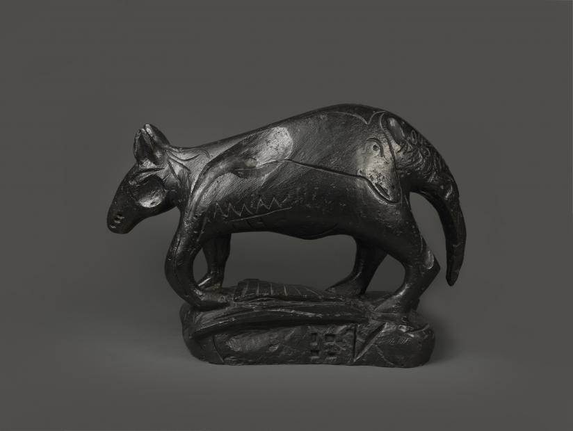 Sculpture De Cheval En Fer Style Antique - Statue Décorative Multicolore 21cm Par Aubaho