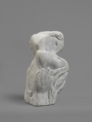 Deux têtes à la main ou Deux têtes, une main, circa 1952 - 1953, Sculpture de Marc Chagall