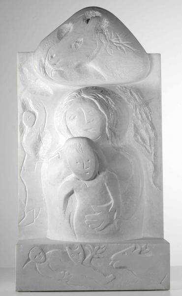 La Madone à l'âne ou Mère et Enfant, 1968 - 1971, Sculpture de Marc Chagall