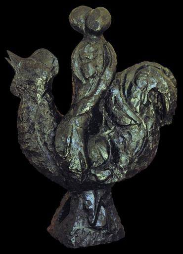 Le Coq, 1959, Sculpture by Marc Chagall