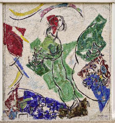 Les Amoureux, Fondation Marguerite et Aimé Maeght, Saint-Paul-de-Vence, 1963 - 1964, Mosaic by Marc Chagall