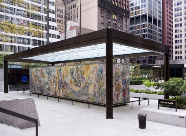 Les Quatre Saisons, First National Bank Plaza, Chicago, 1971 - 1974, Mosaic by Marc Chagall