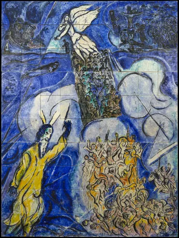La Traversée de la mer Rouge, Notre-Dame-de-Toute-Grâce, le plateau d'Assy, 1956, Ceramic by Marc Chagall