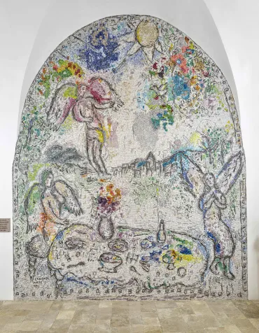 Le Repas des Anges, Chapelle Sainte-Roseline, Les Arcs-sur-Argens, 1974 - 1975, Mosaïque de Marc Chagall