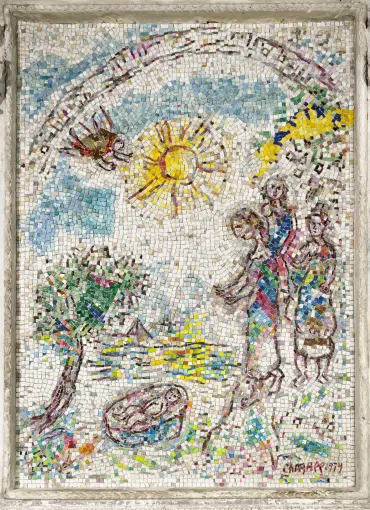 Moïse sauvé des eaux, Cathédrale Notre-Dame de la Nativité, Vence, 1979, Mosaic by Marc Chagall