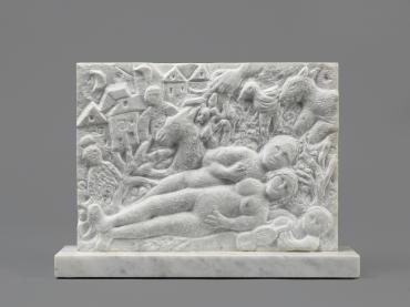 Amoureux au village, <i>circa</i> 1968 - 1969, Sculpture de Marc Chagall