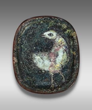 Rooster in the Dark, 1950, Ceramic by Marc Chagall