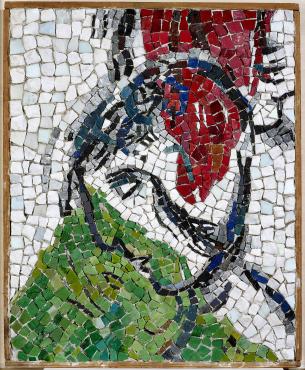 Test for The Lovers mosaic, Marguerite and Aimé Maeght Foundation, Saint-Paul-de-Vence, 1963 - 1964, Mosaic by Marc Chagall