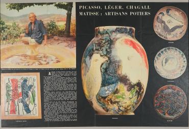 Picasso, Léger, Chagall, Matisse, Circa August 1952, Press article