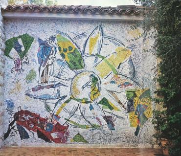 Le Grand Soleil, villa La Colline, Saint-Paul-de-Vence, 1965 - 1967, Mosaïque de Marc Chagall