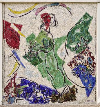 Les Amoureux, Fondation Marguerite et Aimé Maeght, Saint-Paul-de-Vence, 1963 - 1964, Mosaïque de Marc Chagall
