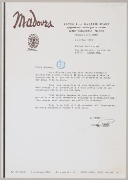 Letter from Georges Ramié, May 2, 1975, Letter