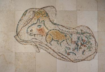 Floor mosaic 5, Knesset lobby, Jerusalem: Animals, 1964 - 1966, Mosaic by Marc Chagall