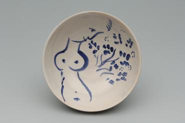 Ida Chagall’s wedding service: bowl 11: Nude With Flowers, 1951, Ceramic by Marc Chagall