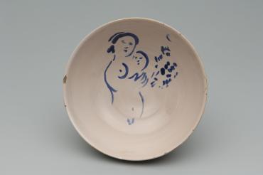 Ida Chagall’s wedding service: bowl 3: Motherhood, 1951, Ceramic by Marc Chagall