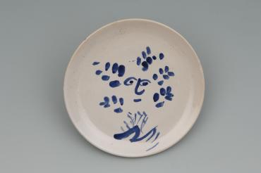 Ida Chagall’s wedding service: saucer 10: Eyes in Flowers, 1951, Ceramic by Marc Chagall