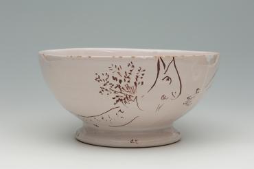 Service de mariage d’Ida Chagall : saladier : Nu au bouc-poisson, 1951, Céramique de Marc Chagall