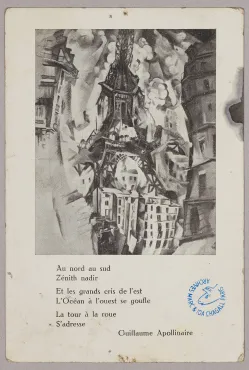 Postcard from Blaise Cendrars (Paris), October 31, 1913, Postcard