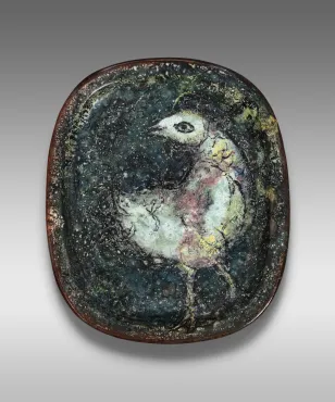 Coq dans la nuit, 1950, Céramique de Marc Chagall