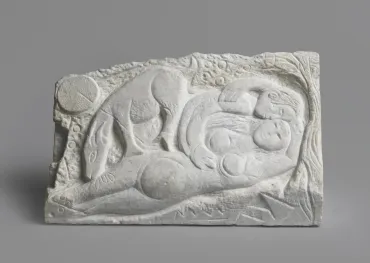 Couple with Goat or Lovers Reclining, 1952, Sculpture by Marc Chagall