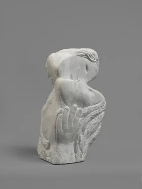 Deux têtes à la main ou Deux têtes, une main, <i>circa</i> 1952 - 1953, Sculpture de Marc Chagall