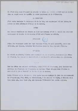 Marc Chagall's handwritten and typescript speeches on the theme of the four seasons in mosaic, Sans date , Text
