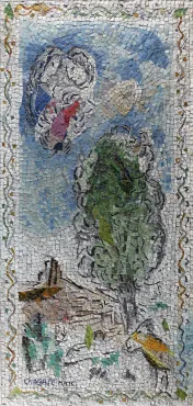 The Happy Party, home of Jean-Paul Binet, Saint-Paul-de-Vence, 1971 - 1972, Mosaic by Marc Chagall