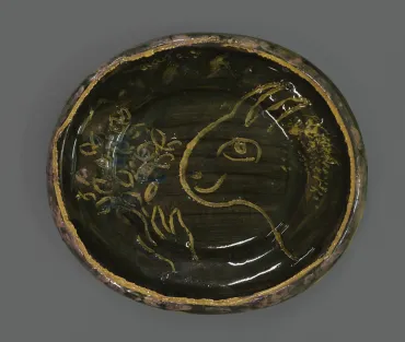 A Visit from the Donkey, 1950, Ceramic by Marc Chagall