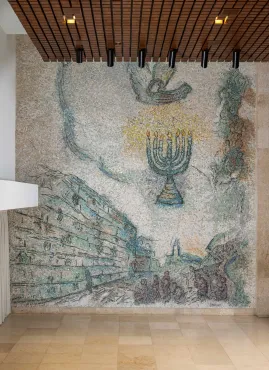 The Wailing Wall, Knesset, Jerusalem, 1964 - 1966, Mosaic by Marc Chagall